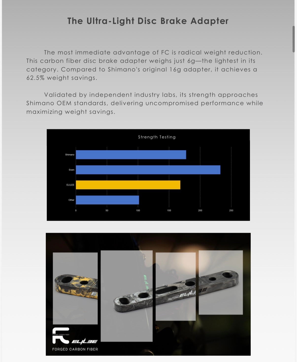Elilee Ultra-Light Carbon Disc Brake Adapter